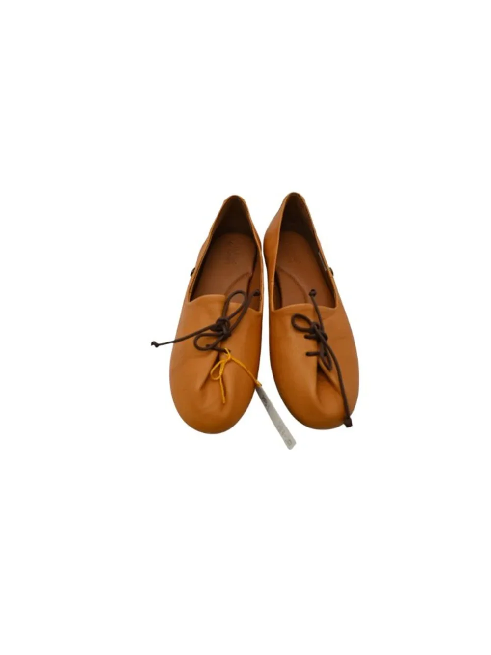 NIB Sergio Tomani Tuka Leather Slip On Shoes Sz 38 Amarillo Maiz Yellow Flats